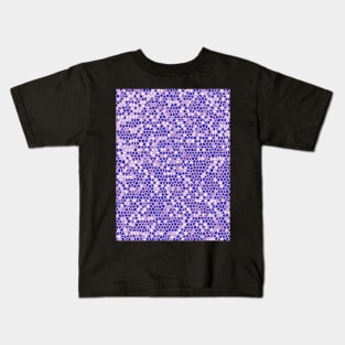 Purple White Abstraction Stain Glass Grid Art Kids T-Shirt